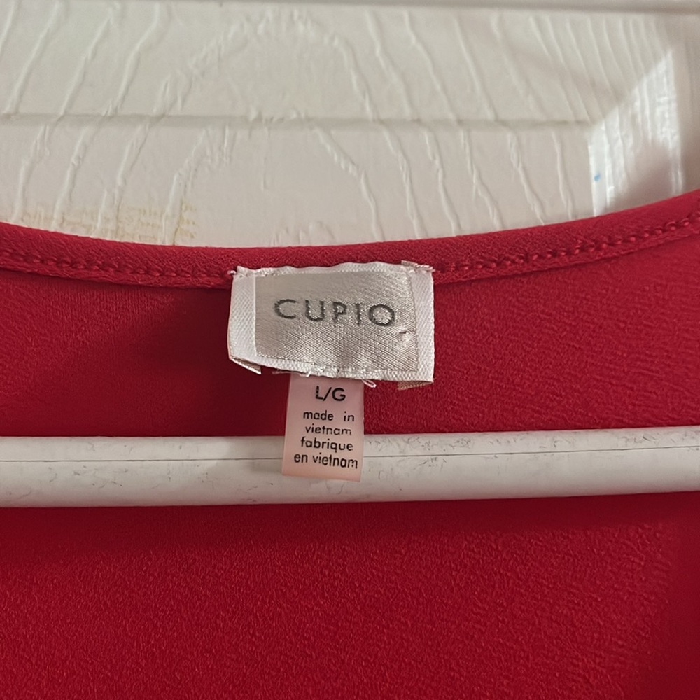 Like new Cupio hot pink, stretch belted cropped wide leg sleeveless jumpsuit-L - Picture 2 of 4
